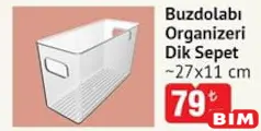 Buzdolabı Organizeri Dik Sepet 27x11 cm Buzdolabı Organizeri Dik Sepet 27x11 cm - BİM'de 79,00 TL