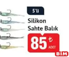 North Pacific Silikon Sahte Balık 5'li North Pacific Silikon Sahte Balık 5'li - BİM'de 85,00 TL