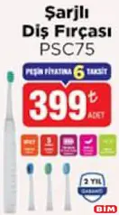 Polosmart PSC75 Şarjlı Diş Fırçası Polosmart PSC75 Şarjlı Diş Fırçası - BİM'de 399,00 TL