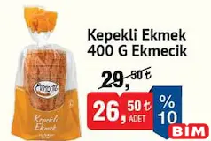 Ekmecik Kepekli Ekmek 400 g - BİM'de 26,50 TL