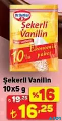 Dr. Oetker 10'lu Şekerli Vanilin 10x5 g - A101'de 16,25 TL