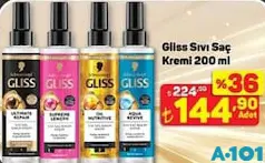 Gliss Sıvı Saç Kremi 200 ml - A101'de 144,90 TL