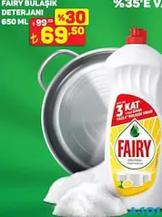 Fairy Bulaşık Deterjanı 650 ml - A101'de 69,50 TL