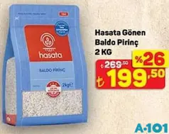 Hasata Gönen Baldo Pirinç 2 kg - A101'de 199,50 TL