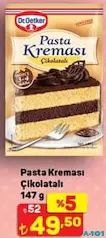 Dr. Oetker Pasta Kreması Çikolatalı 147 G - A101'de 49,50 TL