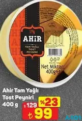 Ahir Tam Yağlı Tost Peyniri 400 g - A101'de 99,00 TL