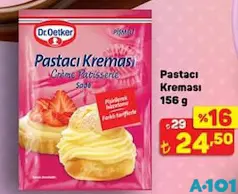 Dr. Oetker Pastacı Kreması 156 g - A101'de 24,50 TL