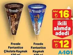 Freedo Fantastico Kaymak Dondurma 120 ml - A101'de 16,00 TL