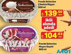 Freedo Selection Çikolata Rüyası Dondurma 900 ml - A101'de 139,50 TL