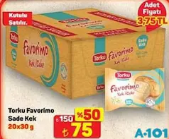 Torku Favorimo Sade Kek 20x30 G - A101'de 75,00 TL