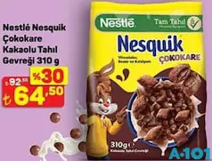 Nestle Nesquik Çokokare Kakaolu Tahıl Gevreği 310 g - A101'de 64,50 TL