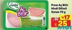 Pınar Aç Bitir Hindi Dilimli Salam 70 g - A101'de 25,00 TL
