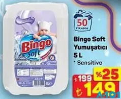 Bingo Soft Yumuşatıcı 5 L - A101'de 149,00 TL