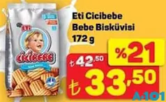 Eti Cicibebe Bebe Bisküvisi 172 g Eti Cicibebe Bebe Bisküvisi 172 g - A101'de 33,50 TL