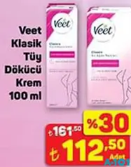 Veet Klasik Tüy Dökücü Krem 100 ml Veet Klasik Tüy Dökücü Krem 100 ml - A101'de 112,50 TL