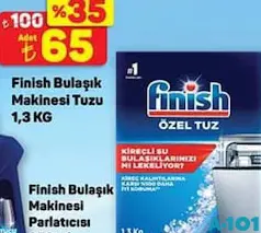 Finish Bulaşık Makinesi Tuzu 1,3 kg Finish Bulaşık Makinesi Tuzu 1,3 kg - A101'de 65,00 TL
