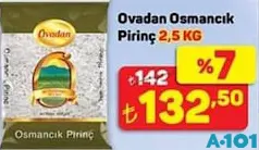 Ovadan Osmancık Pirinç 2,5 kg Ovadan Osmancık Pirinç 2,5 kg - A101'de 132,50 TL