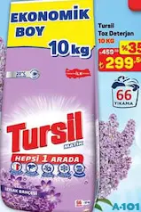 Tursil Toz Deterjan 10 kg Tursil Toz Deterjan 10 kg - A101'de 299,50 TL