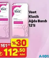 Veet Klasik Ağda Bandı 12'li Veet Klasik Ağda Bandı 12'li - A101'de 112,50 TL