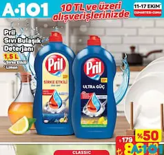Pril Sıvı Bulaşık Deterjanı 1,5 l Pril Sıvı Bulaşık Deterjanı 1,5 l - A101'de 89,50 TL