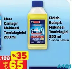 Finish Bulaşık Makinesi Temizleyici 250 ml Finish Bulaşık Makinesi Temizleyici 250 ml - A101'de 65,00 TL