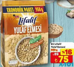 Eti Lifalif Yulaf Ezmesi 950 g Eti Lifalif Yulaf Ezmesi 950 g - A101'de 75,00 TL