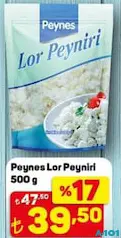 Peynes Lor Peyniri 500 g Peynes Lor Peyniri 500 g - A101'de 39,50 TL