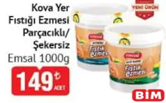 Emsal Kova Yer Fıstığı Ezmesi Parçacıklı/Şekersiz 1000 g Emsal Kova Yer Fıstığı Ezmesi Parçacıklı/Şekersiz 1000 g - BİM'de 149,00 TL