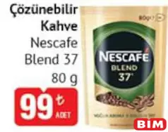 Nescafe Blend Çözünebilir Kahve 80 gr Nescafe Blend Çözünebilir Kahve 80 gr - BİM'de 99,00 TL