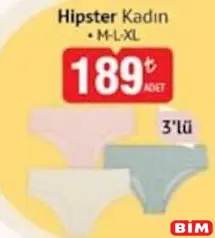 Dagi Hipster Kadın 3'lü Dagi Hipster Kadın 3'lü - BİM'de 189,00 TL