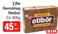 Eti Çifte Kavrulmuş Petibör Bisküvi 400 g Eti Çifte Kavrulmuş Petibör Bisküvi 400 g - BİM'de 45,00 TL