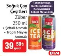 Züber Soğuk Çay Çeşitleri 250 ml Züber Soğuk Çay Çeşitleri 250 ml - BİM'de 39,50 TL