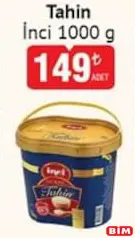 İnci Tahin 1000 g İnci Tahin 1000 g - BİM'de 149,00 TL