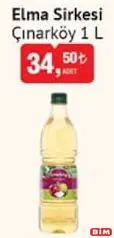 Çınarköy Elma Sirkesi 1 l Çınarköy Elma Sirkesi 1 l - BİM'de 34,50 TL