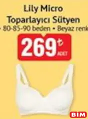 Dagi Lily Micro Toparlayıcı Sütyen Beyaz Dagi Lily Micro Toparlayıcı Sütyen Beyaz - BİM'de 269,00 TL