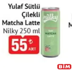 Nilky Yulaf Sütlü Çilekli Matcha Latte 250 ml Nilky Yulaf Sütlü Çilekli Matcha Latte 250 ml - BİM'de 55,00 TL