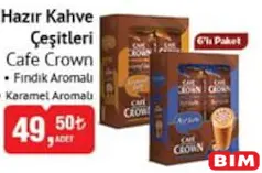 Cafe Crown Hazır Kahve Çeşitleri 6'lı Paket Cafe Crown Hazır Kahve Çeşitleri 6'lı Paket - BİM'de 49,50 TL