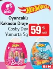 Cosby Dev Yumurta Hot Wheels Oyuncaklı Kakaolu Draje 5 g Cosby Dev Yumurta Hot Wheels Oyuncaklı Kakaolu Draje 5 g - BİM'de 59,00 TL
