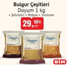 Doyum Bulgur Çeşitleri 1 kg Doyum Bulgur Çeşitleri 1 kg - BİM'de 29,50 TL