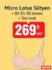 Dagi Micro Lotus Sütyen Ten Dagi Micro Lotus Sütyen Ten - BİM'de 269,00 TL