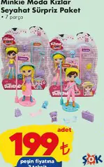 Minkie Moda Kızlar Seyahat Sürpriz Paket Oyuncak aktüel ürünü Minkie Moda Kızlar Seyahat Sürpriz Paket Oyuncak - ŞOK'da 199,00 TL