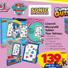 Lisanslı Manyetik Yazı Tahtası aktüel ürünü Lisanslı Manyetik Yazı Tahtası - ŞOK'da 139,00 TL