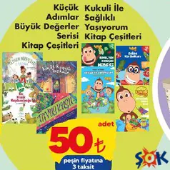 Küçük Adımlar Büyük Değerler Serisi Kitap Çeşitleri/Kukuli İle Sağlıklı Yaşıyorum Kitap Çeşitleri aktüel ürünü Küçük Adımlar Büyük Değerler Serisi Kitap Çeşitleri/Kukuli İle Sağlıklı Yaşıyorum Kitap Çeşitleri - ŞOK'da 50,00 TL