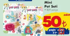 Mini Oyuncak Pet Seti aktüel ürünü Mini Oyuncak Pet Seti - ŞOK'da 50,00 TL