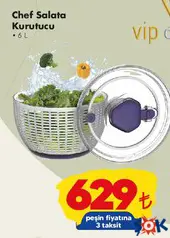 Vip Ahmet Chef Salata Kurutucu 6 L aktüel ürünü Vip Ahmet Chef Salata Kurutucu 6 L - ŞOK'da 629,00 TL