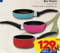 Sos Tavası 12 cm aktüel ürünü Sos Tavası 12 cm - ŞOK'da 129,00 TL