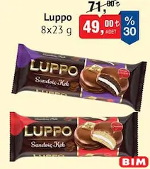 Şölen Luppo Sandviç Kek 184 g Şölen Luppo Sandviç Kek 184 g - BİM'de 49,00 TL