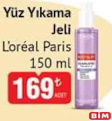 Loreal Paris Yüz Temizleme Jeli 150 ml - BİM'de 169,00 TL