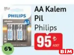 Philips AA Kalem Pil 6'lı - BİM'de 95,00 TL