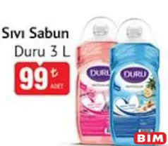 Duru Sıvı Sabun 3 L - BİM'de 99,00 TL